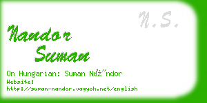 nandor suman business card